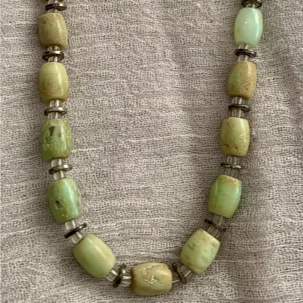 Amazonite gemstone beaded necklace. Price slashed